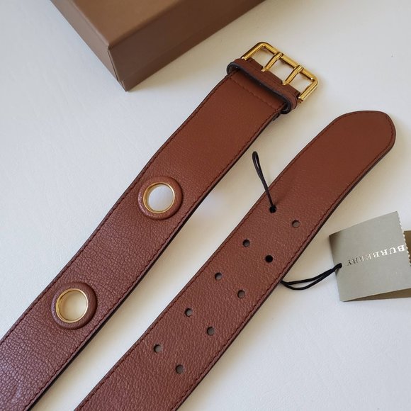 NEW Burberry Italian Eyelet Grommet Leather Belt main image 4